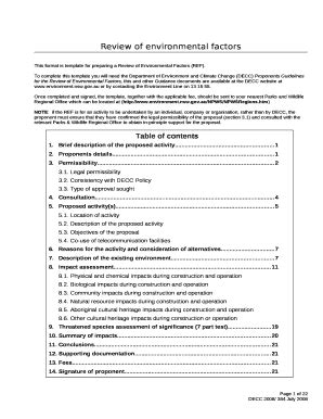 This At Is Template For Preparing A Review Of Environmental Factors