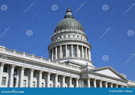 The Dome of Utah State Capitol Stock Image - Image of landscape, facade ...