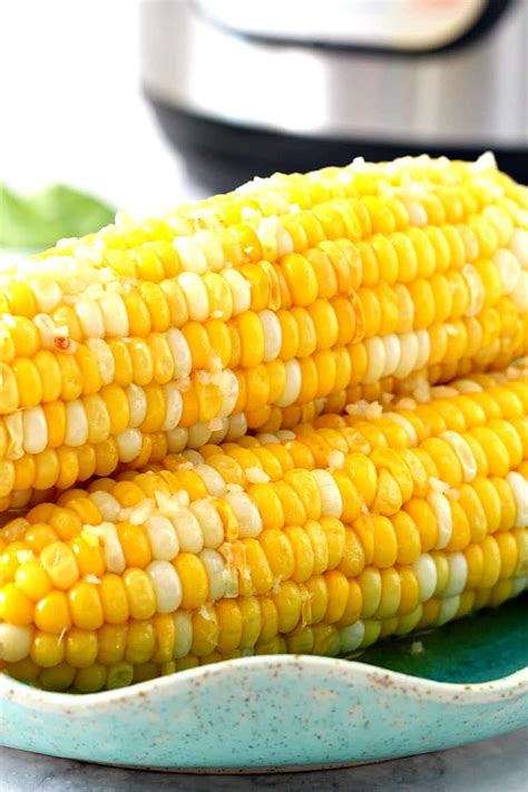 Instant Pot Garlic Parmesan Corn On The Cob Recipe Crunchy Creamy Sweet