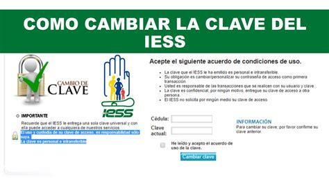 Cambiar La Clave Del Iess Ecuador Seguro Social