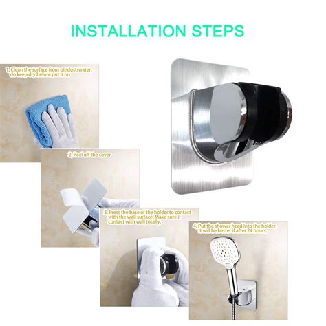 Strong Adhesive And Waterproof Shower Head Holder Adjustable Handheld