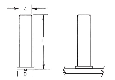 CD No Thread Flanged Weld Studs Complete Stud Welding