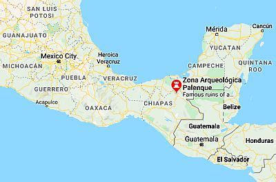 Palenque Mexico Map