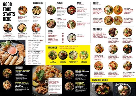 Menu at Krung Thep Thai Street Food Ashburton restaurant, Ashburton