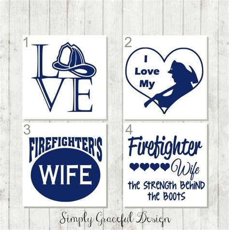 Firefighter Decal Fire Wife Decal Firefighter Car Decal