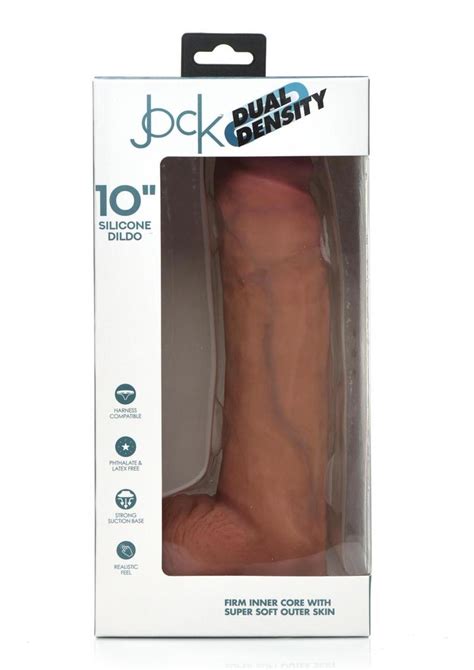 Buy Jock Dual Density Silicone Dildo With Balls In Vanilla Online