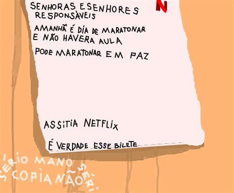 É Verdade esse bilhete Desenho de christian224 Gartic