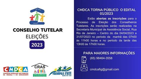 ELEIÇÃO UNIFICADA PARA O CONSELHO TUTELAR EDITAL 001 2023 Prefeitura