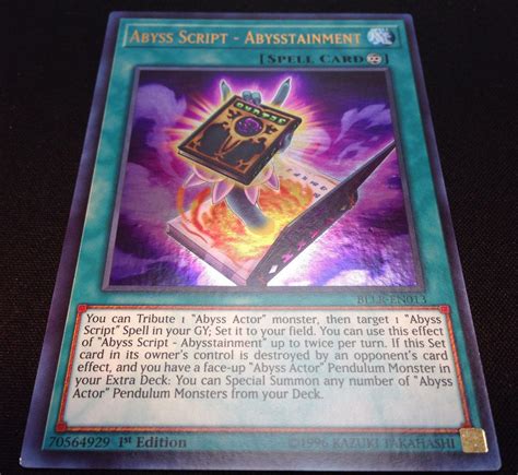 Bllr En013 1st Edition Ultra Rare Abyss Script Abysstainment Yu Gi Oh Individual Cards Toys