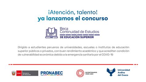 Concurso 2021 Beca continuidad de estudios de educación superior