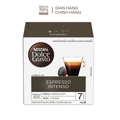 Cà phê đen rang xay Nescafé Dolce Gusto Espresso Intenso hộp 96g 16