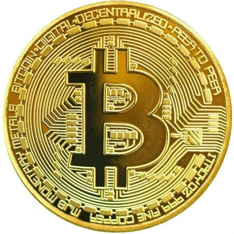 Bitcoin Pc Gold Plated Physical Collectors Coin Blockchain