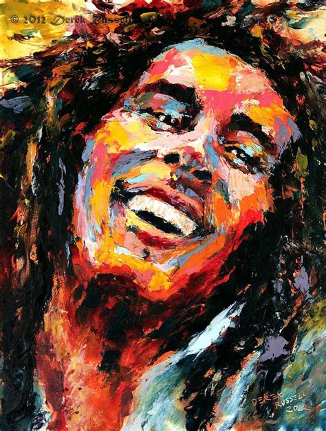 Bob Marley Original Oil Painting Derek Russell Bob Marley Art