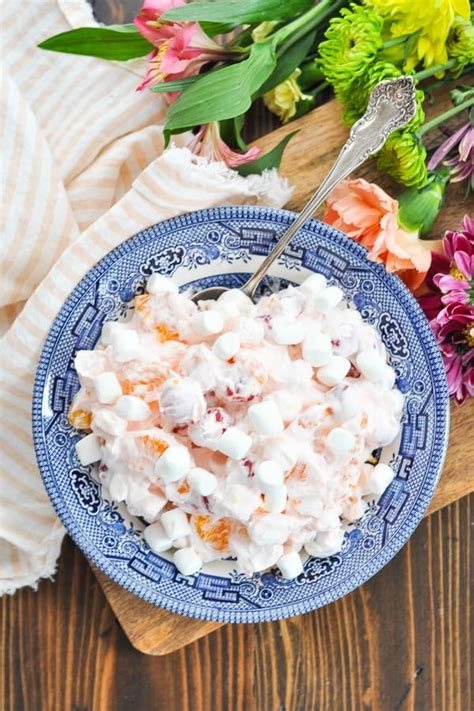 Pink Ambrosia Salad The Seasoned Mom