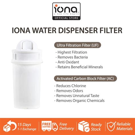 Iona Water Dispenser Filter Uf Ac Ultrafiltration Activated Carbon