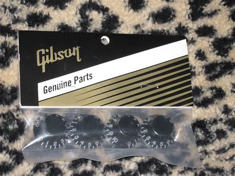 New In Package A Genuine Gibson Top Hat Knobs Black Prhk 010 Reverb