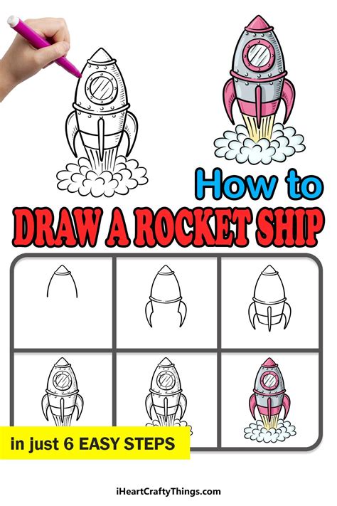 How To Draw A Rocket Ship A Step By Step Guide Doodle Art For