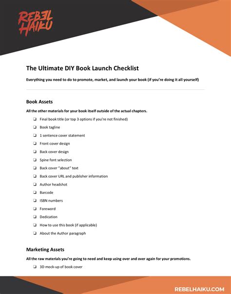 Ultimate DIY Book Launch Checklist - Rebel Haiku