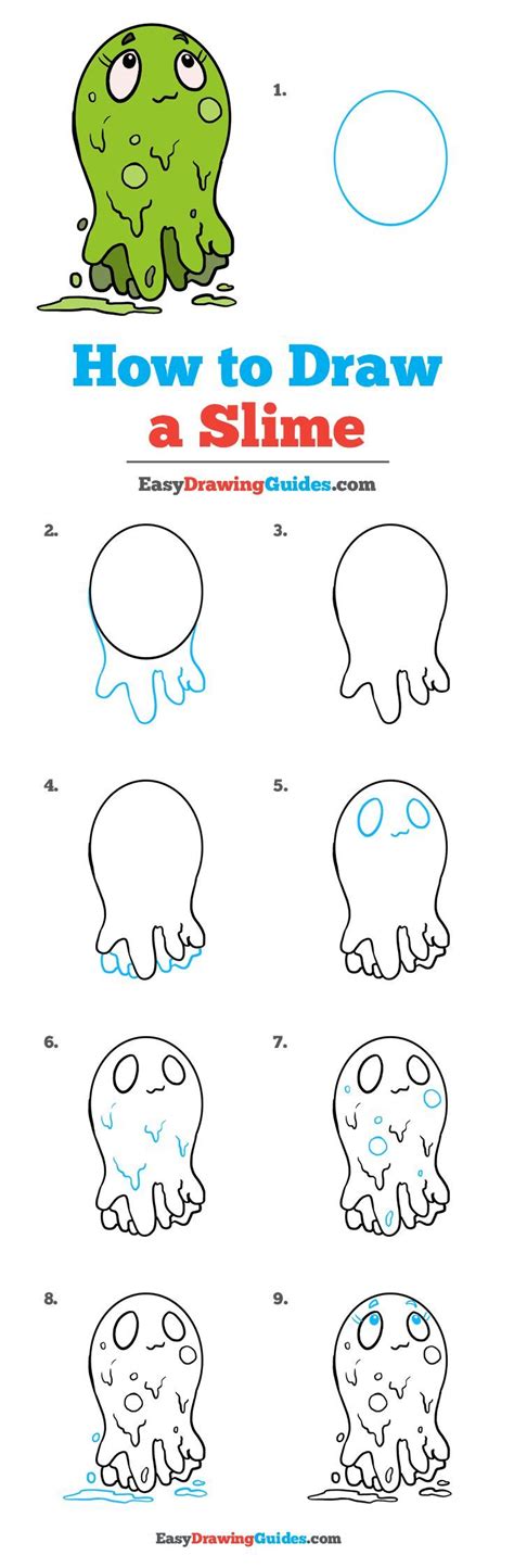 How to Draw a Slime - Really Easy Drawing Tutorial | Drawing tutorial easy, Drawing tutorial ...