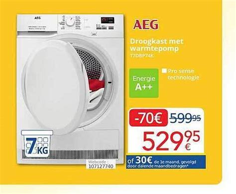 Aeg Droogkast Met Warmtepomp Promotie Bij Eldi