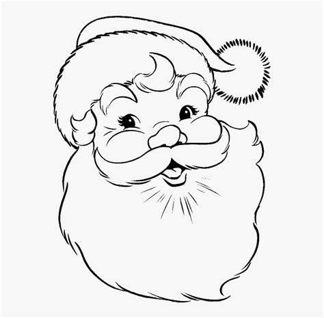 Transparent Santa Claus Face Png - Drawing Of Santa Claus Face, Png ...