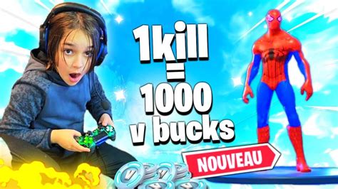 1 Kill 1000 Vbucks Pour Saison 9 Sur Fortnite Youtube