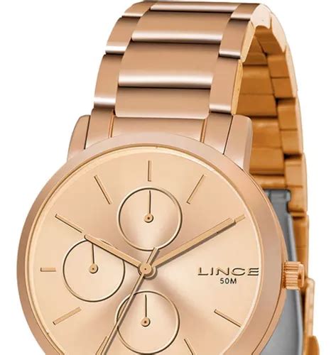 Reloj pulsera Lince Lmr4568l R1rx de cuerpo color rosê analógico para