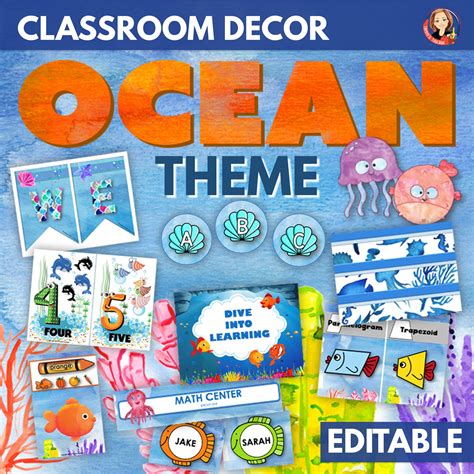 Ocean Under The Sea Theme Classroom Decor Sea Life Bulletin Board Back To School Display