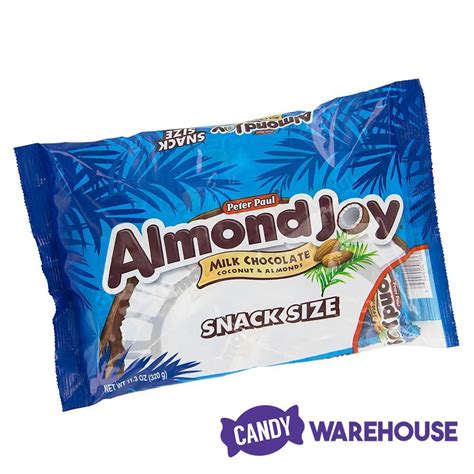 Almond Joy Snack Size Candy Bars 18 Piece Bag Candy Warehouse