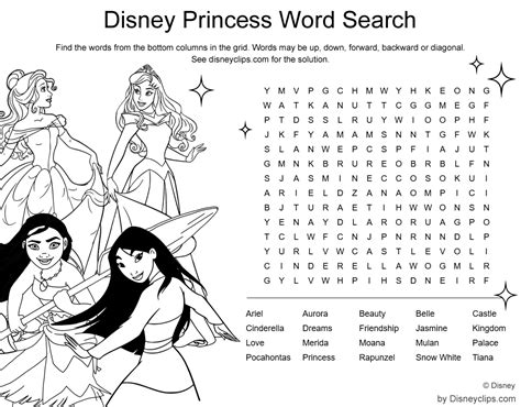 Disney Characters Word Search Puzzle Print It Free NBKomputer