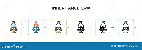 Inheritance Law Outline Icon Simple Linear Element Illustration Isolated Line Inheritance Law