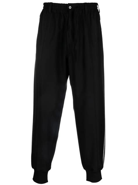 Y 3 Drawstring Tapered Track Pants Black Farfetch