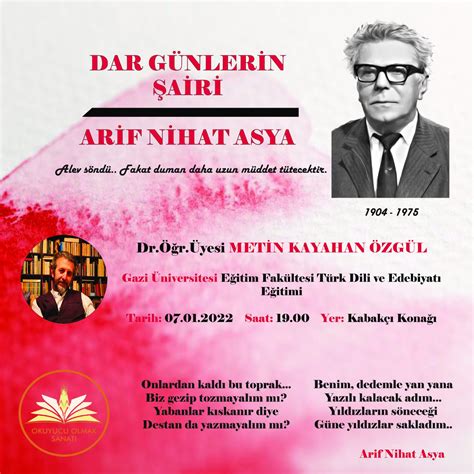 Dar G Nlerin Airi Arif Nihat Asya Milli D Nce Merkezi