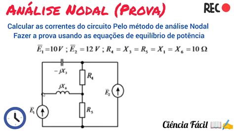 Método De Análise Nodal Prova Circuitos De Corrente Alternada