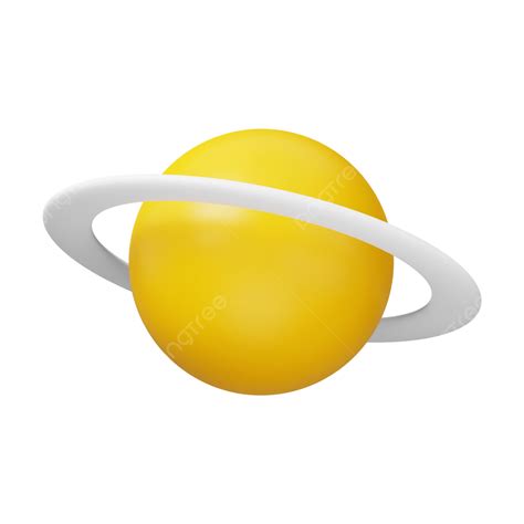 Yellow Planet With Ring 3d Icon Render, 3d Yellow Planet, Yellow Planet ...