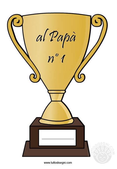 Coppa per la Festa del Papà da stampare TuttoDisegni