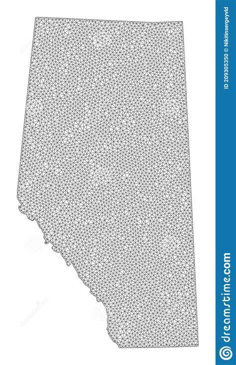 Kaart Met Hoge Resolutie Van Het Veelhoekige Karkasnet Van De Provincie