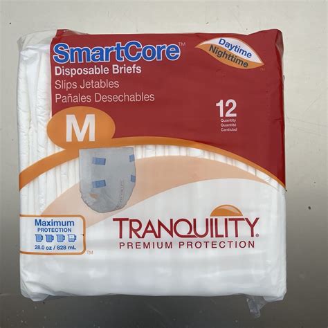 Tranquility Smartcore Disposable Briefs Medium Pack Of Adult