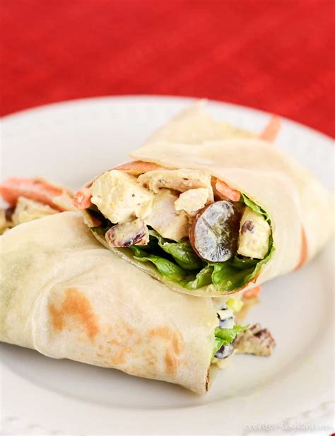 Easy Curry Chicken Salad Wrap Recipe Creations By Kara