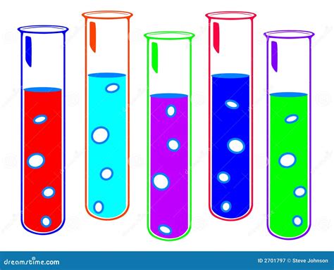 Colored Test Tubes Stock Illustration Illustration Of School 2701797