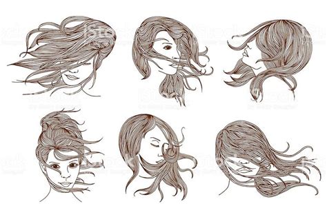 Realistic Hair Drawing Long Hair Drawing Wind Drawing