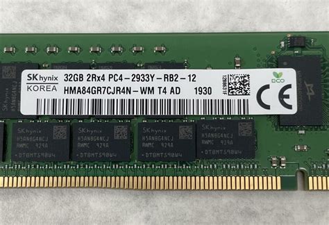 Hynix 32GB 2Rx4 PC4 2933Y RB2 12 DDR4 HMA84GR7CJR4N WM Server Memory