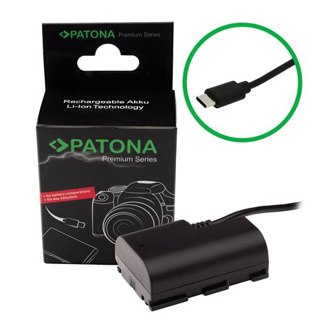 PATONA Premium USB C Input Akku Adapter für Canon LP E6 PATONA ONLINESHOP