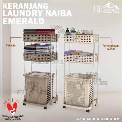 Jual Laundry Basket Jumbo Stainless Steel Rak Keranjang Baju Kotor