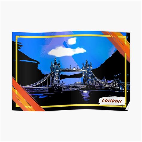 "London Bridge cartoon drawing like" Poster for Sale by n-l-celebration ...