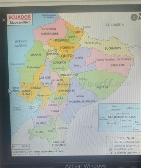 Observe Y Grafique El Mapa Politico Del Ecuador Y Ubique Sus Provincias