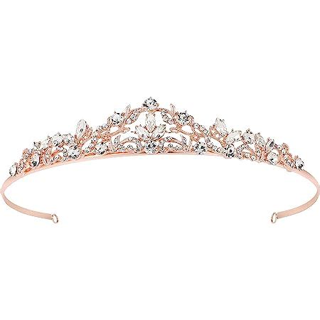 WINOMO Hochzeit Braut Diademe Kristall Strass Tiara Haarreif Mit Kamm