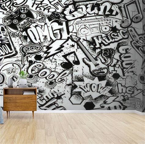 Black And White Graffiti Wallpaper