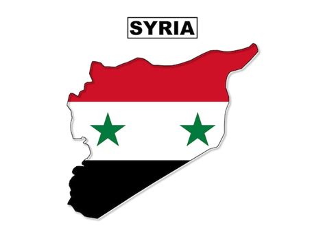 Premium Vector | Syria flag map in vector