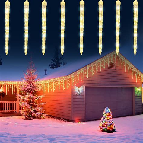 Eiszapfen Lichterkette Weihnachtsbeleuchtung 192 LEDs 8 Eiszapfen